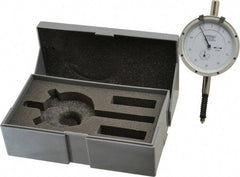 Fowler - 0.4" Range, 0-50-0 Dial Reading, 0.0005" Graduation Dial Drop Indicator - Revolution Counter - USA Tool & Supply