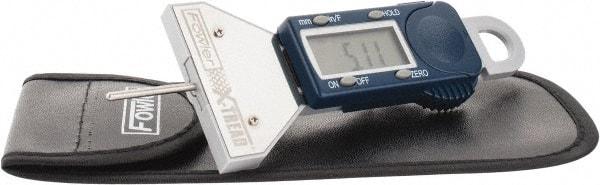 Fowler - 0" to 1" Polycarbonate Electronic Depth Gage - 0.02mm Accuracy, 0.01mm Resolution, 2" Base Length - USA Tool & Supply