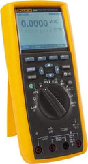 Fluke - 289, CAT IV, CAT III, 1,000 VAC/VDC, Digital True RMS Auto Ranging Manual Ranging Multimeter - 500 mOhm, Measures Voltage, Capacitance, Current, Frequency, Resistance, Temperature - USA Tool & Supply