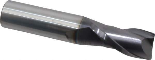Atrax - 3/4", 1-1/2" LOC, 3/4" Shank Diam, 4" OAL, 2 Flute, Solid Carbide Square End Mill - Single End, AlTiN Finish, Spiral Flute, 30° Helix, Centercutting, Right Hand Cut - USA Tool & Supply