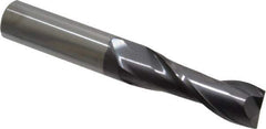 Atrax - 3/4", 2-1/4" LOC, 3/4" Shank Diam, 5" OAL, 2 Flute, Solid Carbide Square End Mill - Single End, AlTiN Finish, Spiral Flute, 30° Helix, Centercutting, Right Hand Cut - USA Tool & Supply