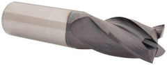 Atrax - 7/8", 1-1/2" LOC, 7/8" Shank Diam, 4" OAL, 4 Flute, Solid Carbide Square End Mill - Single End, AlTiN Finish, Spiral Flute, 30° Helix, Centercutting, Right Hand Cut, Right Hand Flute - USA Tool & Supply