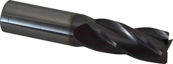 Atrax - 1", 2-1/4" LOC, 1" Shank Diam, 5" OAL, 4 Flute, Solid Carbide Square End Mill - Single End, AlTiN Finish, Spiral Flute, 30° Helix, Centercutting, Right Hand Cut, Right Hand Flute - USA Tool & Supply