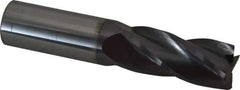 Atrax - 1", 2-1/4" LOC, 1" Shank Diam, 5" OAL, 4 Flute, Solid Carbide Square End Mill - Single End, AlTiN Finish, Spiral Flute, 30° Helix, Centercutting, Right Hand Cut, Right Hand Flute - USA Tool & Supply