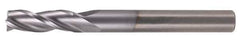 Hertel - 3/4", 2-1/4" LOC, 3/4" Shank Diam, 5" OAL, 3 Flute, Solid Carbide Square End Mill - Single End, AlTiN Finish, 30° Helix, Centercutting, Right Hand Cut - USA Tool & Supply