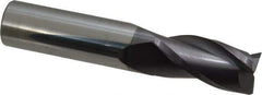 Atrax - 3/4", 1-1/2" LOC, 3/4" Shank Diam, 4" OAL, 3 Flute, Solid Carbide Square End Mill - Single End, AlTiN Finish, Spiral Flute, 30° Helix, Centercutting, Right Hand Cut - USA Tool & Supply
