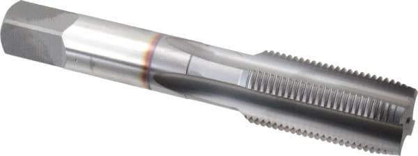 OSG - 3/4-16 UNF 3B 4 Flute TiCN Finish High Speed Steel Straight Flute Standard Hand Tap - Plug, Right Hand Thread, 4-1/4" OAL, 2" Thread Length, H3 Limit, Oversize - USA Tool & Supply
