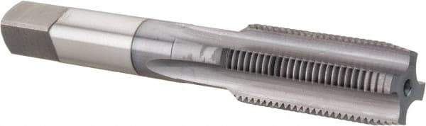 OSG - 5/8-18 UNF 3B 4 Flute TiCN Finish High Speed Steel Straight Flute Standard Hand Tap - Plug, Right Hand Thread, 3-13/16" OAL, 1-13/16" Thread Length, H3 Limit, Oversize - Exact Industrial Supply