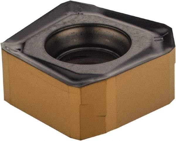 Iscar - S845 SNHU1305 PL Grade IC830 Carbide Milling Insert - TiAlN/TiN Finish, 0.2362" Thick, 13mm Inscribed Circle - USA Tool & Supply