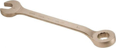 Ampco - 1-15/16" 12 Point Offset Combination Wrench - 15° Offset Angle, 22-3/4" OAL, Aluminum Bronze, Plain Finish - USA Tool & Supply