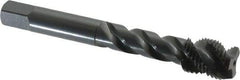 OSG - 1/2-20 UNF 3 Flute Modified Bottoming Spiral Flute Tap - Vanadium High Speed Steel, Oxide Finish, 3-3/8" OAL, Right Hand Flute, Right Hand Thread, Oversize, H7, Series 290 - USA Tool & Supply