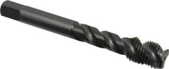 OSG - 7/16-20 UNF 3 Flute Modified Bottoming Spiral Flute Tap - Vanadium High Speed Steel, Oxide Finish, 3-5/32" OAL, Right Hand Flute, Right Hand Thread, Oversize, H7, Series 290 - USA Tool & Supply