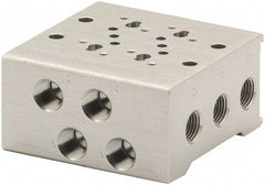ARO/Ingersoll-Rand - 1/8" 4 Station Solenoid Valve Manifold - Use with Sierra 15mm Solenoid Valves - USA Tool & Supply