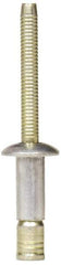 RivetKing - Size 86 Dome Head Stainless Steel Structural with Locking Stem Blind Rivet - Stainless Steel Mandrel, 0.08" to 3/8" Grip, 0.53" Head Diam, 0.257" to 0.261" Hole Diam, 0.556" Length Under Head, 1/4" Body Diam - USA Tool & Supply