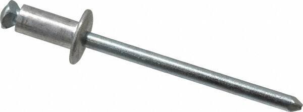 RivetKing - Dome Head Aluminum Peel Blind Rivet - Steel Mandrel, 0.188" to 0.197" Grip, 3/8" Head Diam, 0.196" Max Hole Diam, 0.394 to 0.433" Length Under Head, 3/16" Body Diam - USA Tool & Supply