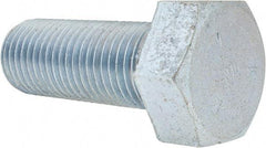 Value Collection - 1-1/2 - 6 UNC, 4" Length Under Head Hex Head Cap Screw - Partially Threaded, Grade 5 Steel, Zinc-Plated Finish, 2-1/4" Hex - USA Tool & Supply