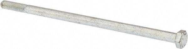 Made in USA - 5/16-18 UNC, 7" Length Under Head Hex Head Cap Screw - Partially Threaded, Grade 5 Steel, Zinc-Plated Finish, 1/2" Hex - USA Tool & Supply