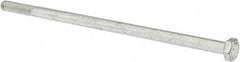 Made in USA - 5/16-18 UNC, 7" Length Under Head Hex Head Cap Screw - Partially Threaded, Grade 5 Steel, Zinc-Plated Finish, 1/2" Hex - USA Tool & Supply