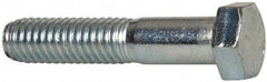 Made in North America - 3/8-16 UNC, 1-7/8" Length Under Head Hex Head Cap Screw - Partially Threaded, Grade 5 Steel, Zinc-Plated Finish, 9/16" Hex - USA Tool & Supply