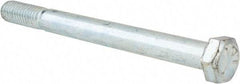 Value Collection - 3/8-16 UNC, 4-1/4" Length Under Head Hex Head Cap Screw - Partially Threaded, Grade 5 Steel, Zinc-Plated Finish, 9/16" Hex - USA Tool & Supply