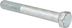 Made in USA - 7/16-20 UNF, 3-1/2" Length Under Head Hex Head Cap Screw - Partially Threaded, Grade 5 Steel, Zinc-Plated Finish, 5/8" Hex - USA Tool & Supply
