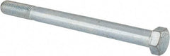 Made in USA - 7/16-20 UNF, 5" Length Under Head Hex Head Cap Screw - Partially Threaded, Grade 5 Steel, Zinc-Plated Finish, 5/8" Hex - USA Tool & Supply