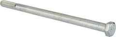 Value Collection - 1/2-13 UNC, 9" Length Under Head Hex Head Cap Screw - Partially Threaded, Grade 5 Steel, Zinc-Plated Finish, 3/4" Hex - USA Tool & Supply