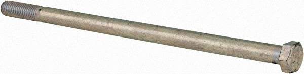 Value Collection - 1/2-13 UNC, 10" Length Under Head Hex Head Cap Screw - Partially Threaded, Grade 5 Steel, Zinc-Plated Finish, 3/4" Hex - USA Tool & Supply