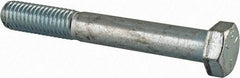 Made in USA - 1/2-13 UNC, 3-3/4" Length Under Head Hex Head Cap Screw - Partially Threaded, Grade 5 Steel, Zinc-Plated Finish, 3/4" Hex - USA Tool & Supply
