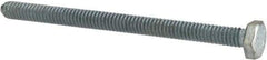 Made in USA - 1/4-20 UNC, 3-1/2" Length Under Head Hex Head Cap Screw - Fully Threaded, Grade 5 Steel, Zinc-Plated Finish, 7/16" Hex - USA Tool & Supply