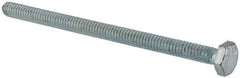 Made in USA - 1/4-20 UNC, 4" Length Under Head Hex Head Cap Screw - Fully Threaded, Grade 5 Steel, Zinc-Plated Finish, 7/16" Hex - USA Tool & Supply