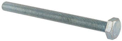 Made in USA - 1/4-28 UNF, 3" Length Under Head Hex Head Cap Screw - Fully Threaded, Grade 5 Steel, Zinc-Plated Finish, 7/16" Hex - USA Tool & Supply