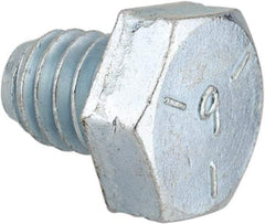 Made in North America - 5/16-18 UNC, 3/8" Length Under Head Hex Head Cap Screw - Fully Threaded, Grade 5 Steel, Zinc-Plated Finish, 1/2" Hex - USA Tool & Supply