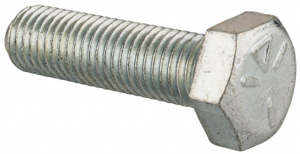Made in North America - 5/16-24 UNF, 1-1/8" Length Under Head Hex Head Cap Screw - Partially Threaded, Grade 5 Steel, Zinc-Plated Finish, 1/2" Hex - USA Tool & Supply