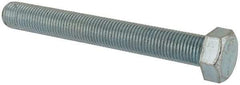 Made in USA - 3/8-24 UNF, 3" Length Under Head Hex Head Cap Screw - Fully Threaded, Grade 5 Steel, Zinc-Plated Finish, 9/16" Hex - USA Tool & Supply