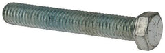 Made in USA - 7/16-14 UNC, 3" Length Under Head Hex Head Cap Screw - Fully Threaded, Grade 5 Steel, Zinc-Plated Finish, 5/8" Hex - USA Tool & Supply