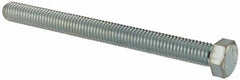 Made in North America - 7/16-14 UNC, 5" Length Under Head Hex Head Cap Screw - Fully Threaded, Grade 5 Steel, Zinc-Plated Finish, 5/8" Hex - USA Tool & Supply