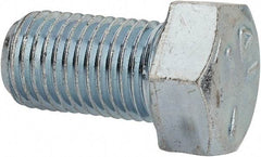Made in USA - 7/16-20 UNF, 3/4" Length Under Head Hex Head Cap Screw - Fully Threaded, Grade 5 Steel, Zinc-Plated Finish, 5/8" Hex - USA Tool & Supply