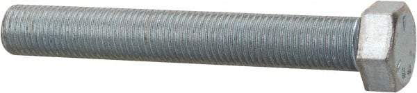 Made in USA - 7/16-20 UNF, 3" Length Under Head Hex Head Cap Screw - Fully Threaded, Grade 5 Steel, Zinc-Plated Finish, 5/8" Hex - USA Tool & Supply