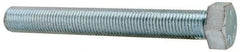 Made in USA - 7/16-20 UNF, 3-1/2" Length Under Head Hex Head Cap Screw - Fully Threaded, Grade 5 Steel, Zinc-Plated Finish, 5/8" Hex - USA Tool & Supply