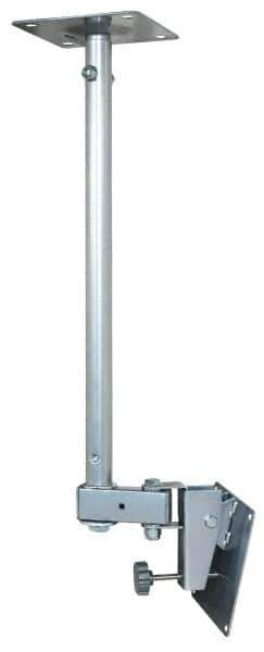 Video Mount - Steel, Flat Panel Ceiling Mount For 10 to 23 Inch LCD Monitor - Silver, 25 Lbs. Load Capacity, 30° Max Tilt Angle, Ceiling Mount Rotating and Tilting - USA Tool & Supply