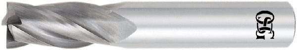 OSG - 29/64", 1" LOC, 1/2" Shank Diam, 3" OAL, 4 Flute, Solid Carbide Square End Mill - Single End, TiAlN Finish, Spiral Flute, 30° Helix, Centercutting, Right Hand Cut, Right Hand Flute, Series 404 - USA Tool & Supply