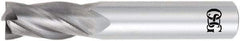 OSG - 29/64", 1" LOC, 1/2" Shank Diam, 3" OAL, 4 Flute, Solid Carbide Square End Mill - Single End, TiAlN Finish, Spiral Flute, 30° Helix, Centercutting, Right Hand Cut, Right Hand Flute, Series 404 - USA Tool & Supply