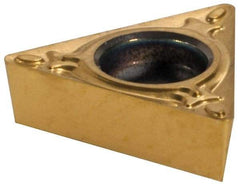 Komet - TOGX090204 14 Grade BK8430 Carbide Boring Insert - TiAlN/TiN Finish, 60° Triangle, 8° Relief Angle, 5.59mm Inscr Circle, 2.49mm Thick, 0.41mm Corner Radius - USA Tool & Supply