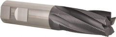 Niagara Cutter - 1" Diam, Fine Pitch, 2" LOC, 5 Flute Solid Carbide Corner Chamfer Roughing End Mill - AlTiN Finish, 5" OAL, 1" Shank Diam, Single End, Centercutting, 20° Helix - USA Tool & Supply