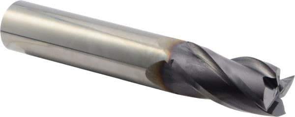 Niagara Cutter - 1", 2" LOC, 1" Shank Diam, 6" OAL, 4 Flute, Solid Carbide Square End Mill - Single End, TiAlN Finish, Spiral Flute, 30° Helix, Centercutting, Right Hand Cut, Right Hand Flute, Series C430 - USA Tool & Supply
