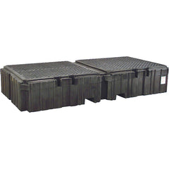 IBC Sumps, Platforms & Decks; Product Type: IBC Tote; Number of Totes: 2; Sump Capacity (Gal.): 535 gal; Length (Inch): 124.60; Material: Polyethylene (LDPE); Load Capacity (Lb.): 16000.00; Forkliftable: Yes; Maximum Load Capacity: 16000.00; Spill Capacit