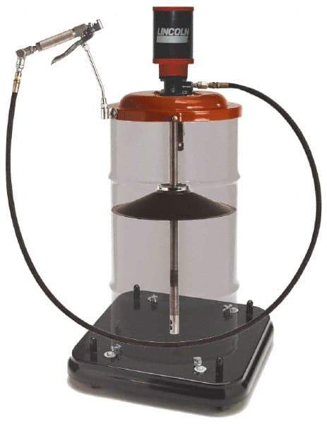 Lincoln - Grease Lubrication 168 Cu In/min Flow Aluminum Air-Operated Pump - For 120 Lb Container - USA Tool & Supply