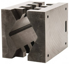 Heinrich - 8" Wide, V-Groove Vise Jaw - Ductile Iron, Fixed Jaw, Compatible with DA-8800-SC Vises - USA Tool & Supply