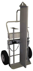 Made in USA - 800 Lb Capacity 64" OAH Fire Wall Hand Truck - Dual Loop Handle, Steel, Full Pneumatic Wheels - USA Tool & Supply